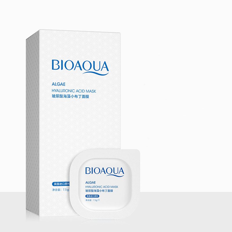 Bioaqua Hyaluronic Acid Mask Маска для лица с экстрактом ламинарии и гиалуроновой кислоты 7.5г.*1шт