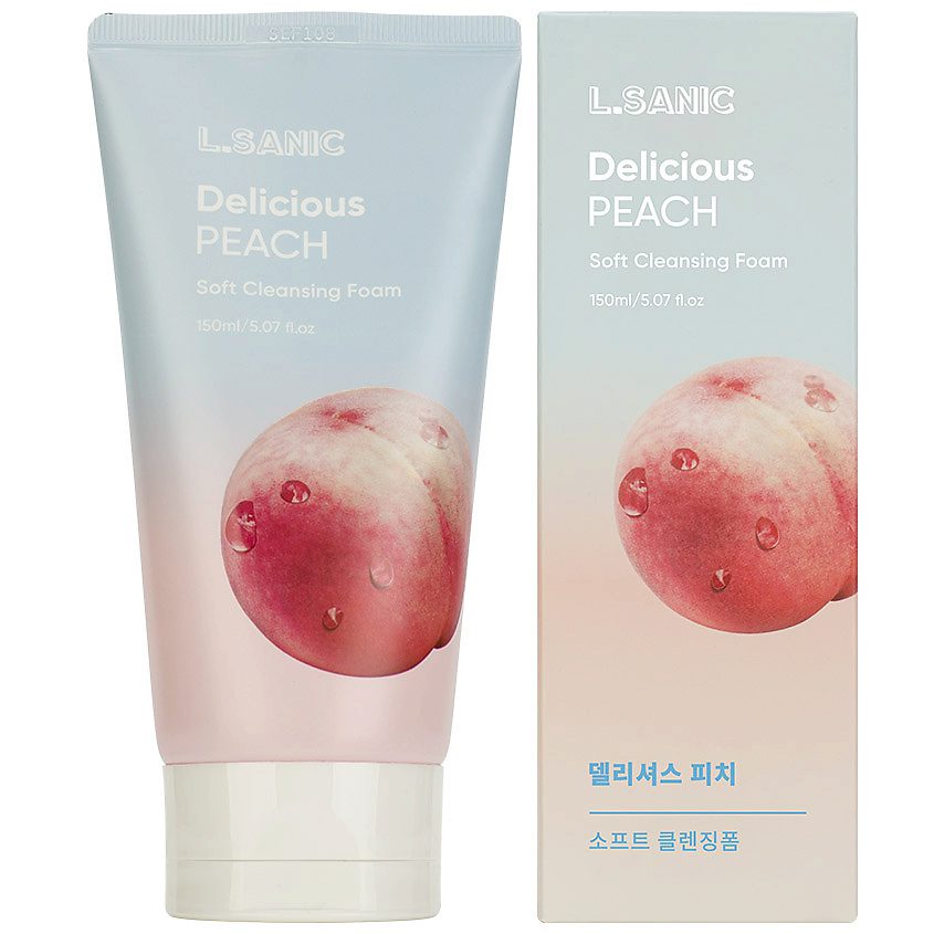 L.Sanic Delicious Peach Soft Cleansing Foam Пенка очищающая с экстрактом персика 150мл