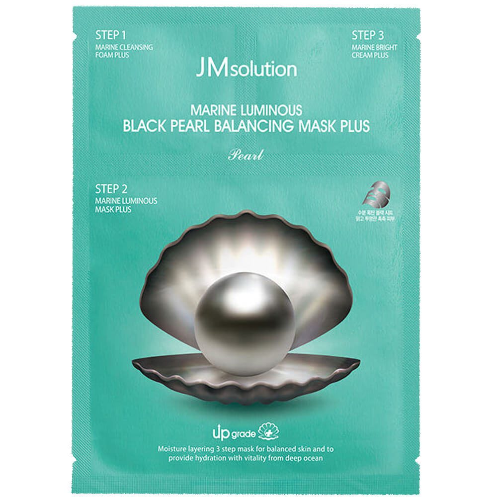 JM SOLUTION MARINE LUMINOUS BLACK PEARL BALANCING MASK Маска с экстрактом черного жемчуга 33мл