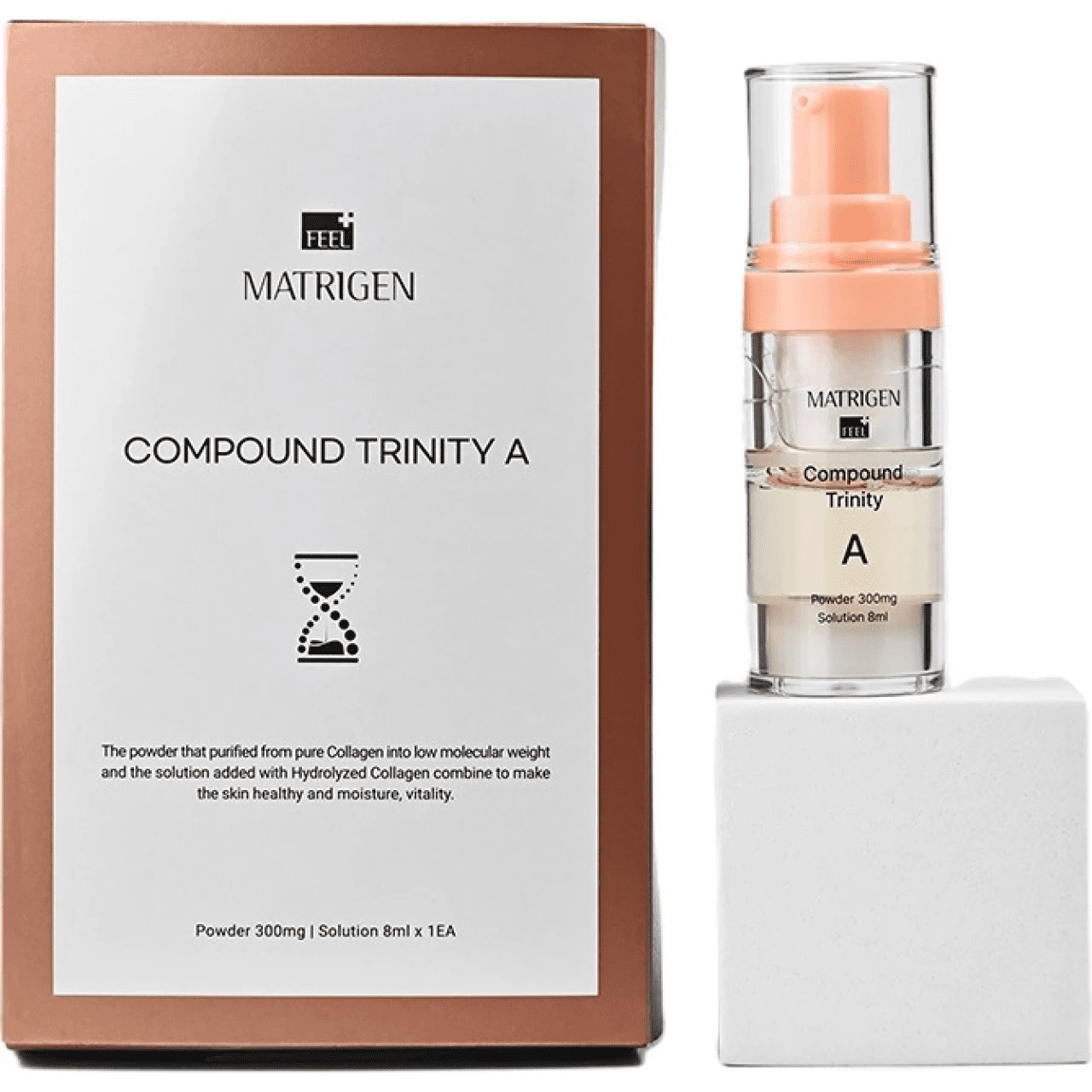 Matrigen Compound Trinity A Двухкомпонентная сыворотка для лица 8 мл с порошком коллагена 300 мг