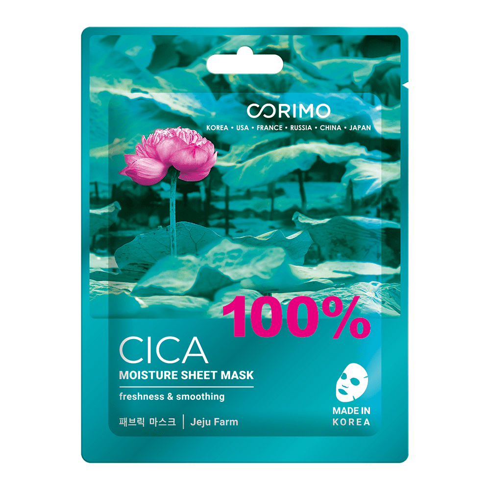 1ff8d3a20b8011ee992afa163e38e500_d050da18703b11ee9975fa163e38e500 CORIMO Маска для лица тканевая УВЛАЖНЕНИЕ 100% Cica, 22 г