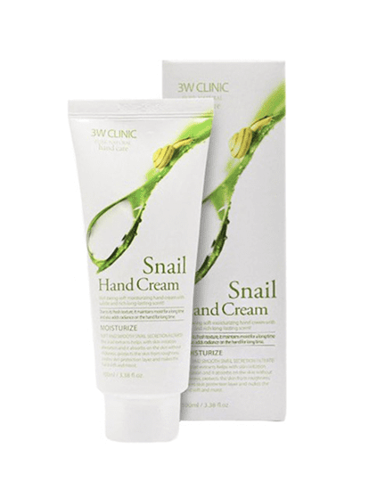 3W Clinic Увлажняющий крем для рук с экстрактом муцином улитки/Moisturizing Snail Hand Cream, 100ml