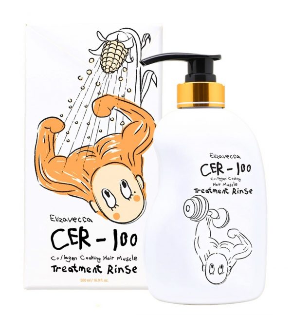 Elizavecca CER-100 Collagen Coating Hair Muscle Treatment Rinse Маска-бальзам/волос коллагеном 500ml