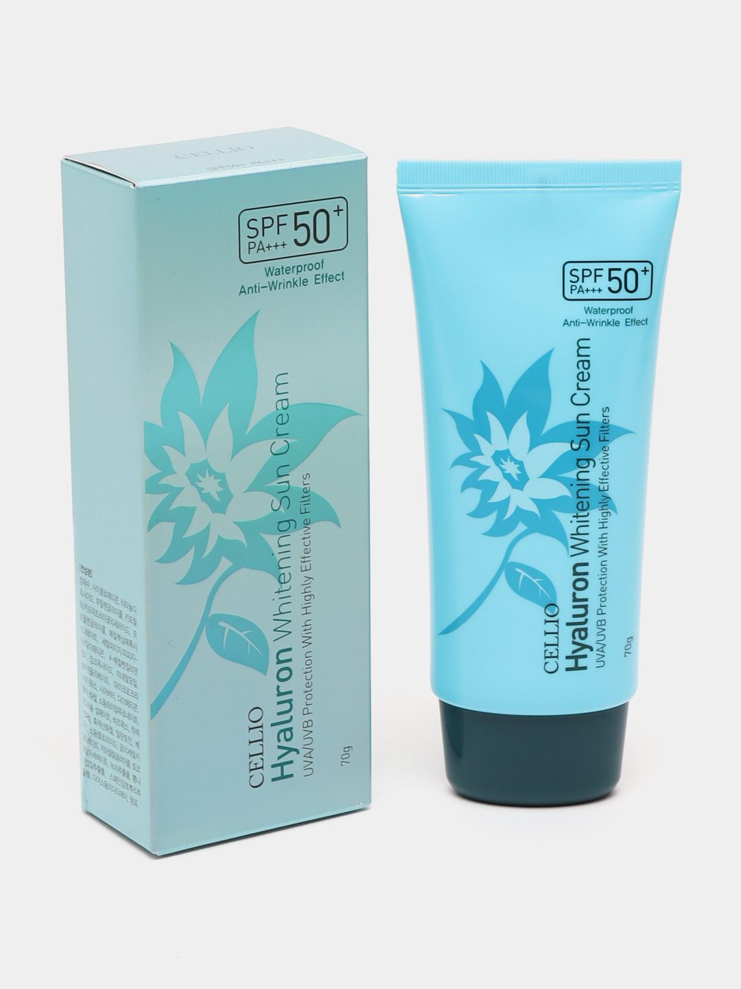 Cellio Крем Cолнцезащитный с гиалуроновой кислотой/Hyaluron whitening sun cream 70ml SPF50+PA+++