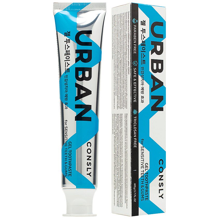 Consly Зубная паста гелевая для чувствительных зубов — Urban sensitive care gel toothpaste, 105г