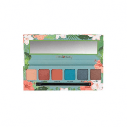 TREND BEAUTY Палитра теней для век с кистью TROPICAL VIBES VOL.2 Eyeshadow Palette, 15 г