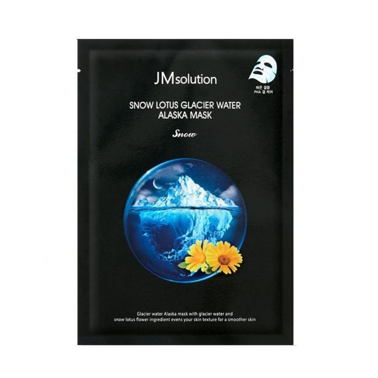 JM SOLUTION SNOW LOTUS GLACIER WATER ALASKA MASK Увлажняющая маска для лица с экстрактом лотоса 35мл