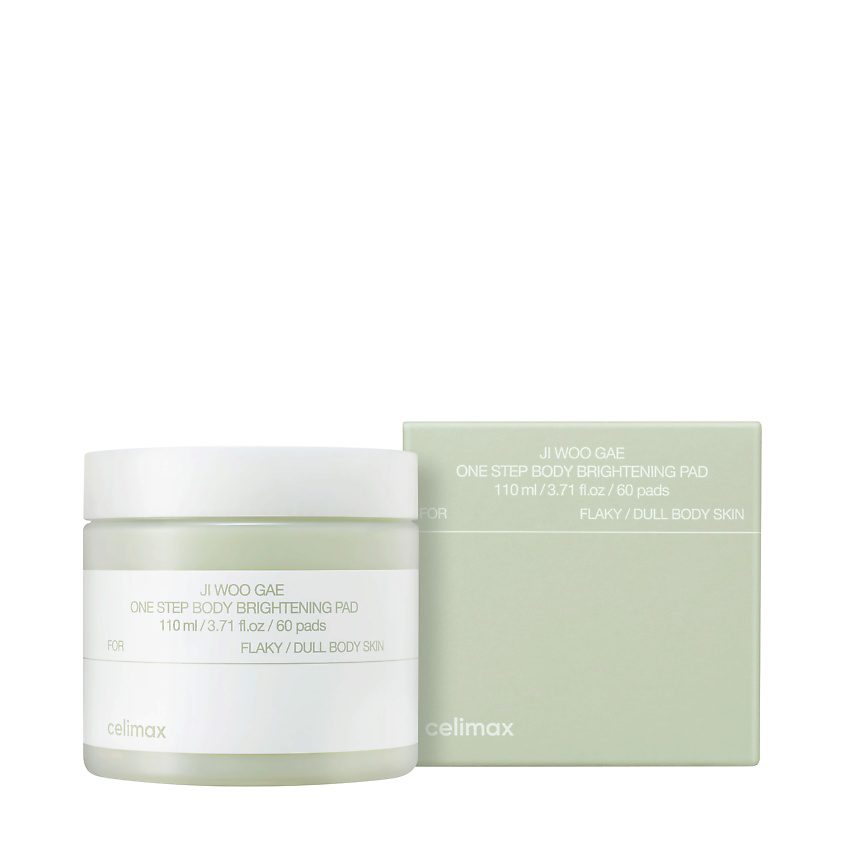 Celimax Пэды-тонер для тела выравнивающие тон кожи  — Jiwoogae one step body brightening pad, 60шт