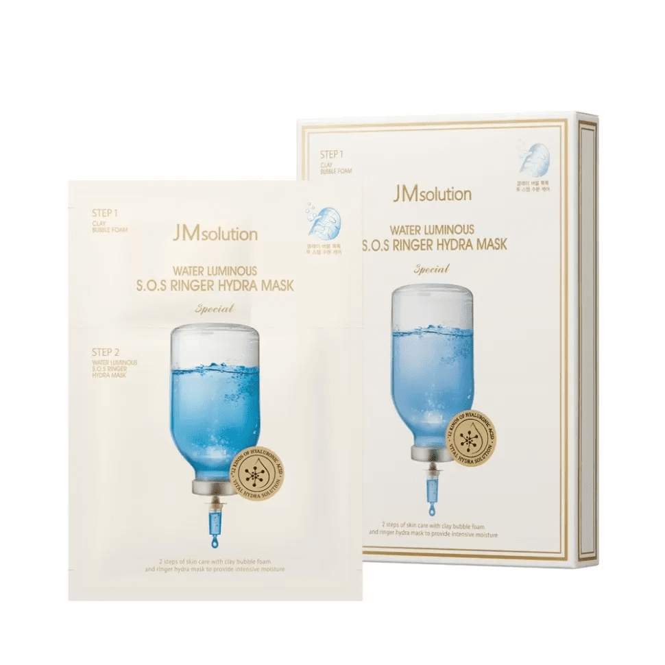 JMsolution Water Luminous SOS Ringer Hydra Mask Specia Увлажняющая двухступенчатая маска с глиной
