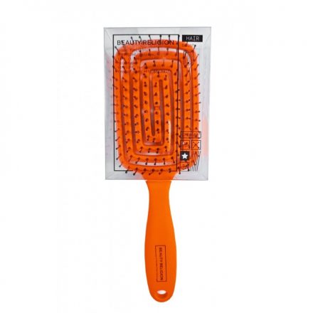 BEAUTY RELIGION Расческа для волос массажная/распутывающая ОРАНЖЕВАЯ Massage Brush Orange
