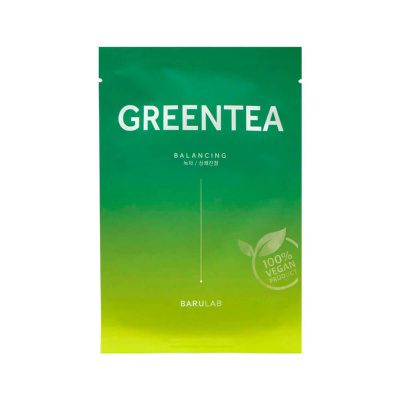 Barulab The Clean Vegan Green Tea Mask Маска тканевая веганская увлажняющая с зелёным чаем 23 г