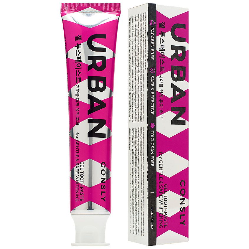 Consly Зубная паста гелевая отбеливающая — Urban whitening care gel toothpaste, 105г