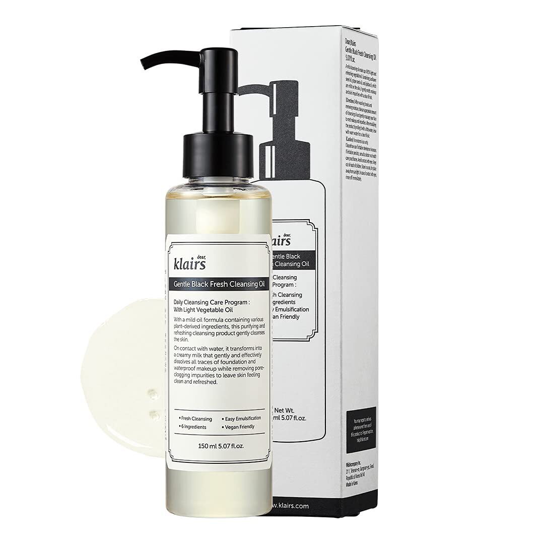 Dear, Klairs Масло очищающее — Gentle black fresh cleansing oil, 150мл