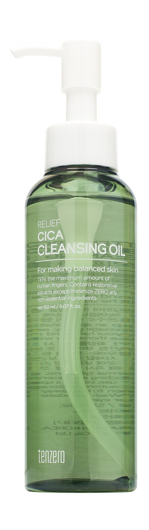 Tenzero Relief Cica Cleansing Oil Очищающее гидрофильное масло с центеллой 150мл