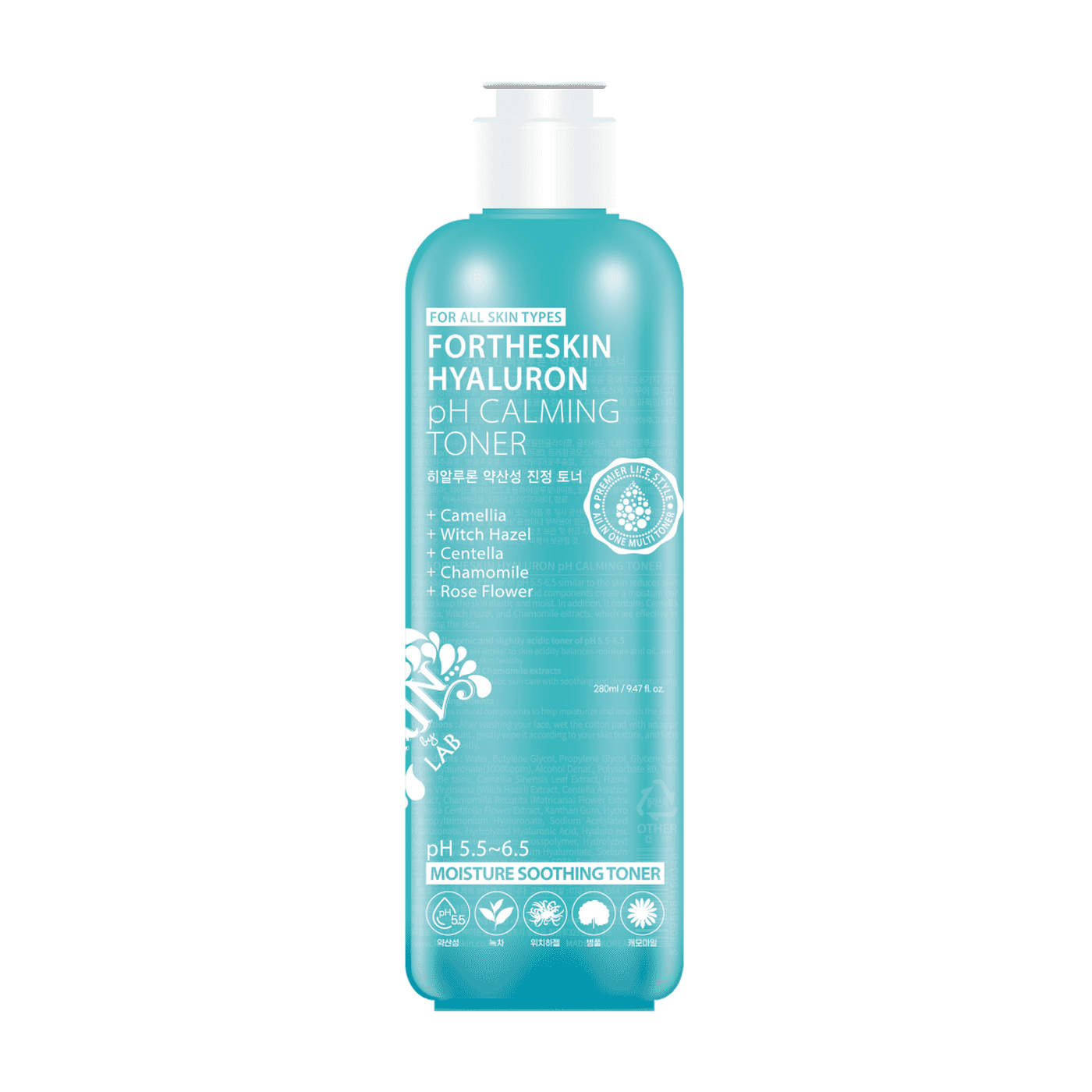FOR THE SKIN Hyaluron Ph Calming Toner 280ml,Успокаивающий тонер с гиалуроном 280 мл