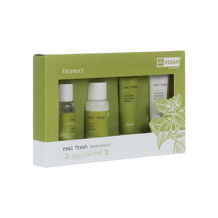 7bdeffccfec711ed827cfa163e38e500_605c2114d04c11ef95e5fa163ecc0059 DEOPROCE REAL FRESH VEGAN MINI KIT Мини набор для глубокого увлажнения