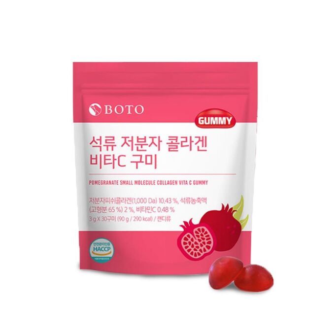 Boto Pomegranate Small Molecular Collagen Vita C Gummy Жевательные конфеты с низкомолекулярным колла