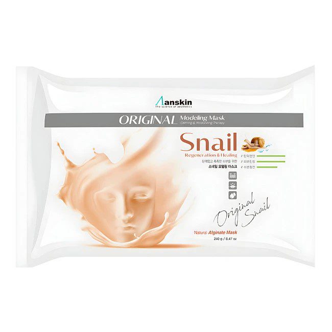 Anskin Маска альгинатная с муцином улитки (пакет)/Original Snail Modeling Mask 240гр