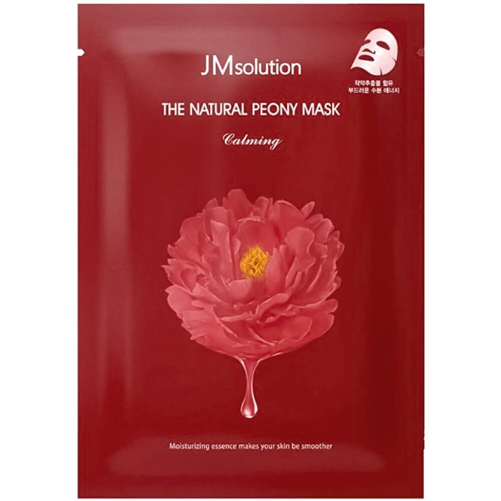 JM SOLUTION THE NATURAL PEONY MASK CALMING Успокаивающая тканевая маска с экстрактом пиона 30мл