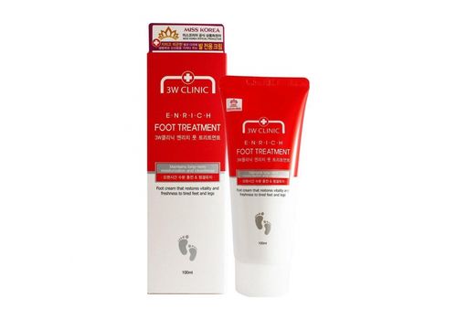 3W Clinic Крем для ног питательный/ENRICH Foot Treatment, 100 мл
