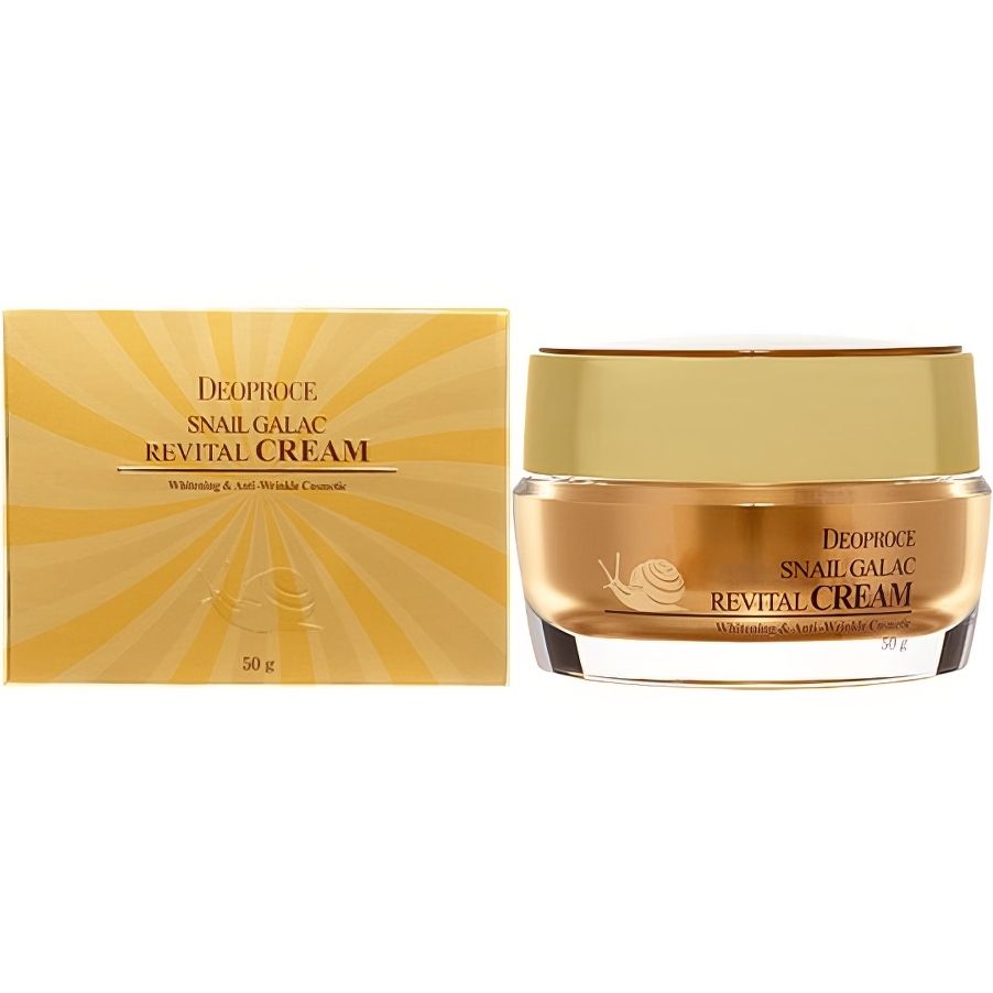 DEOPROCE SNAIL GALAC REVITAL CREAM 50g Крем для лица с муцином улитки 50гр