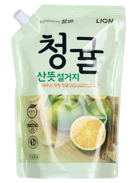 LN Chamgreen Средство для мытья посуды, овощей и фруктов Unripe Green Tangerine  by Chamgreen 1kg Re