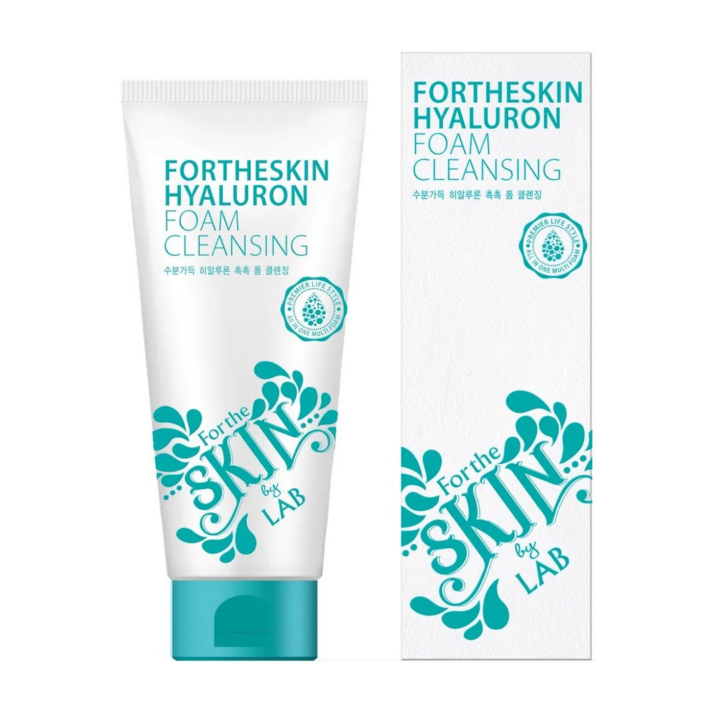FOR THE SKIN Hyaluron Foam Cleansing, Очищающая пенка для лица с гиалуроновой кислотой 180ml