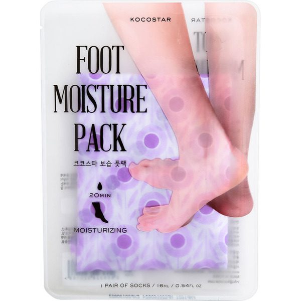KOCOSTAR FOOT MOISTURE PACK PURPLE Увлажняющая маска-носочки для ног с экстрактом лаванды