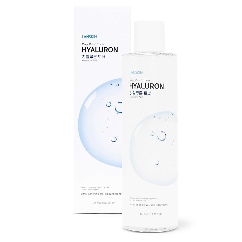 LanSkin Тонер глубоко увлажняющий с гиалуроновой кислотой — hyaluron deep moist toner, 250мл