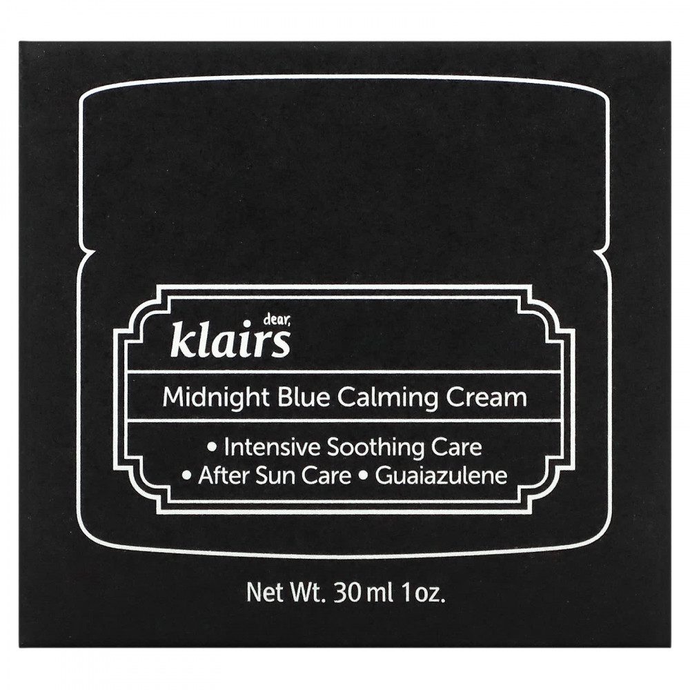 Dear, Klairs Глубокоувлажняющий ночной крем — Midnight blue calming cream, 30мл
