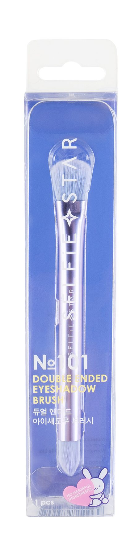 SELFIE STAR Кисть для теней ДВУСТОРОННЯЯ №101 Double Ended Eyeshadow Brush