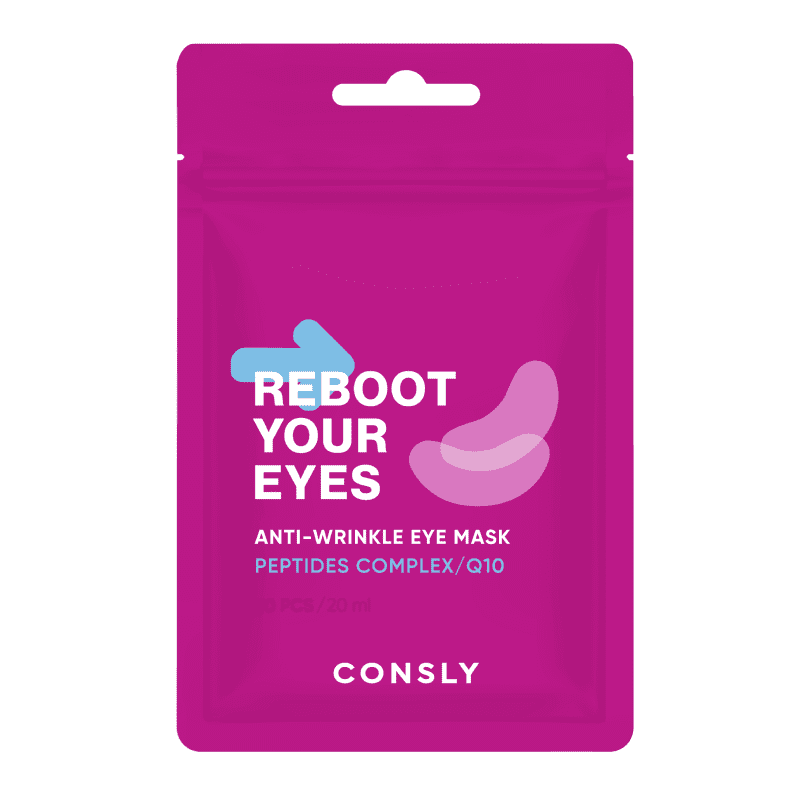 Consly Reboot Q10&Peptides Complex AntiWrinkleEyeMask Маска-патч для глаз от морщин Q10 пептид,30шт