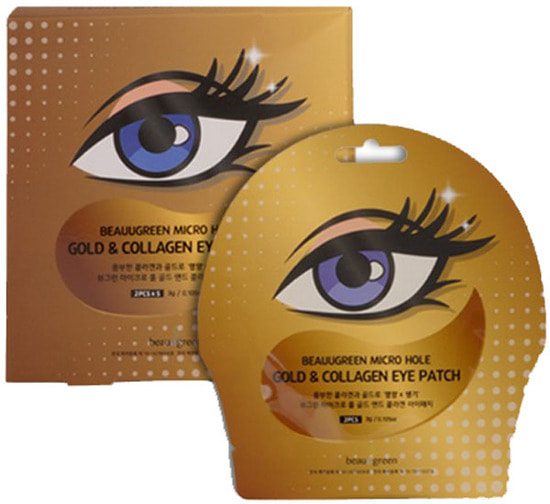 BeauuGreen Micro Hole Gold & Collagen Eye Patch Гидрогелевые микропористые патчи золото+коллаген 2шт