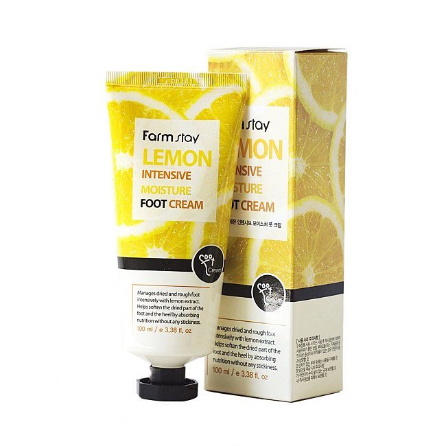 FarmStay Foot Cream Lemon Intensive Moisture Крем для ног увлажняющий с экстрактом лимона, 100 мл
