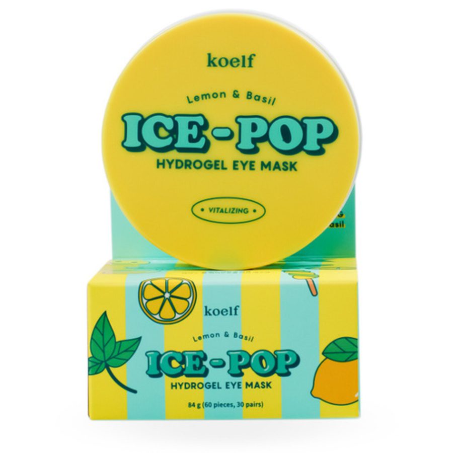 KOELF ICE-POP LEMON&BASIL HYDROGEL EYE MASK  Гидрогелевые патчи для лица с экстрактом лимона