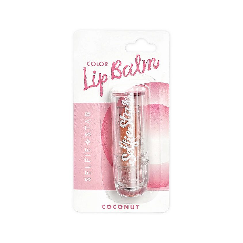 SELFIE STAR Бальзам-тинт для губ АРОМАТ КОКОСА Color Chancing Crystal Lip Balm Coconut, 3,4 гр