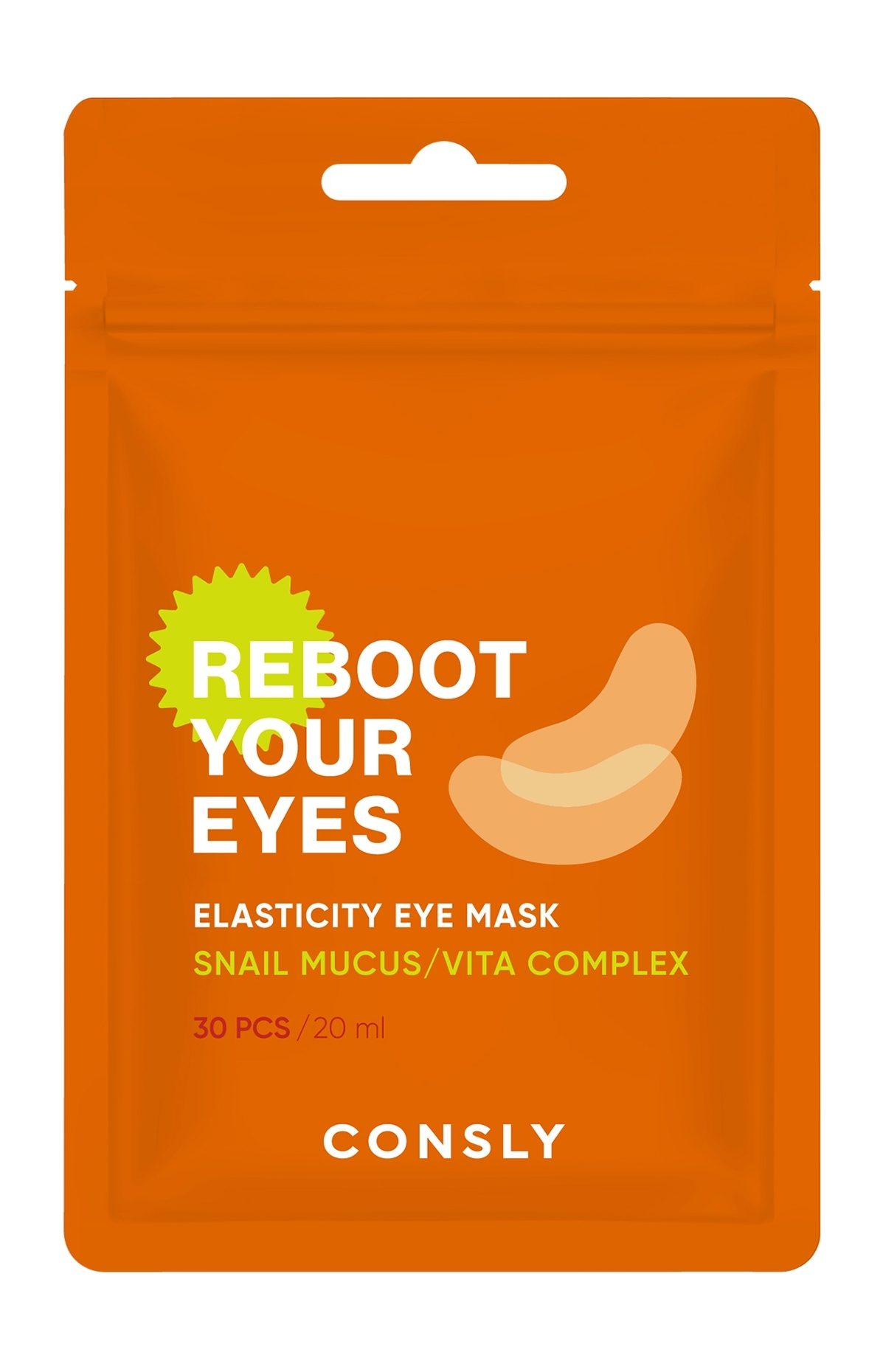 Consly Eyes Reboot SnailMucus&VitaComplexElasticityEyeMask Маска-патч/глаз муцин улитки витамин,30шт