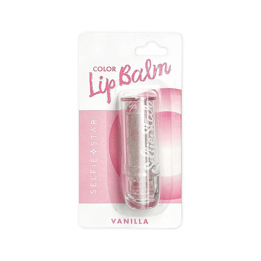 SELFIE STAR Бальзам-тинт для губ АРОМАТ ВАНИЛИ Color Chancing Crystal Lip Balm Vanilla, 3,4 гр
