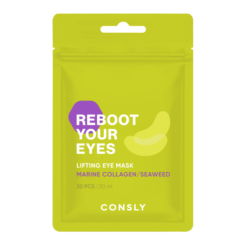 Consly Eyes Reboot HyaluronicAcid&CaffeineCoolingEyeMask Маска-патч/глаз лифтинг коллаг водорос,30шт