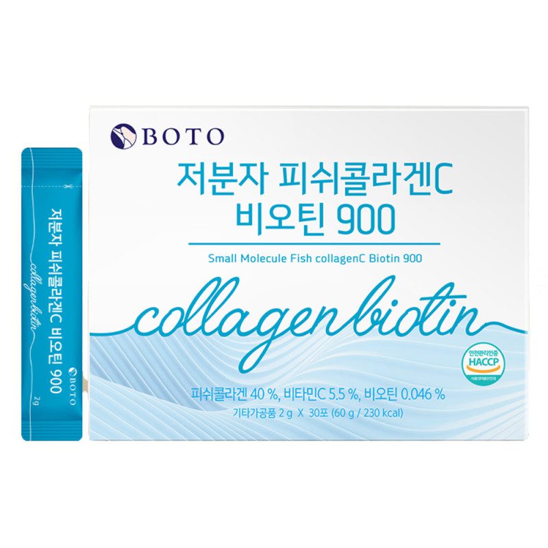 BOTO Small Molecule Fish Collagen C Biotin 900 Низкомолекулярный рыбий коллаген С Биотин, 2 гр*30 шт