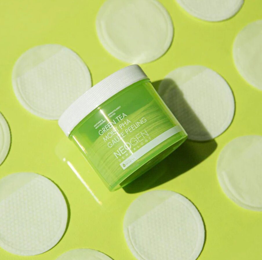 Neogen Очищающие пилинг-пэды с зелёным чаем и кислотами Green Tea Moist PHA Gauze Peeling Pad Neogen Очищающие пилинг-пэды с зелёным чаем и кислотами Green Tea Moist PHA Gauze Peeling Pad