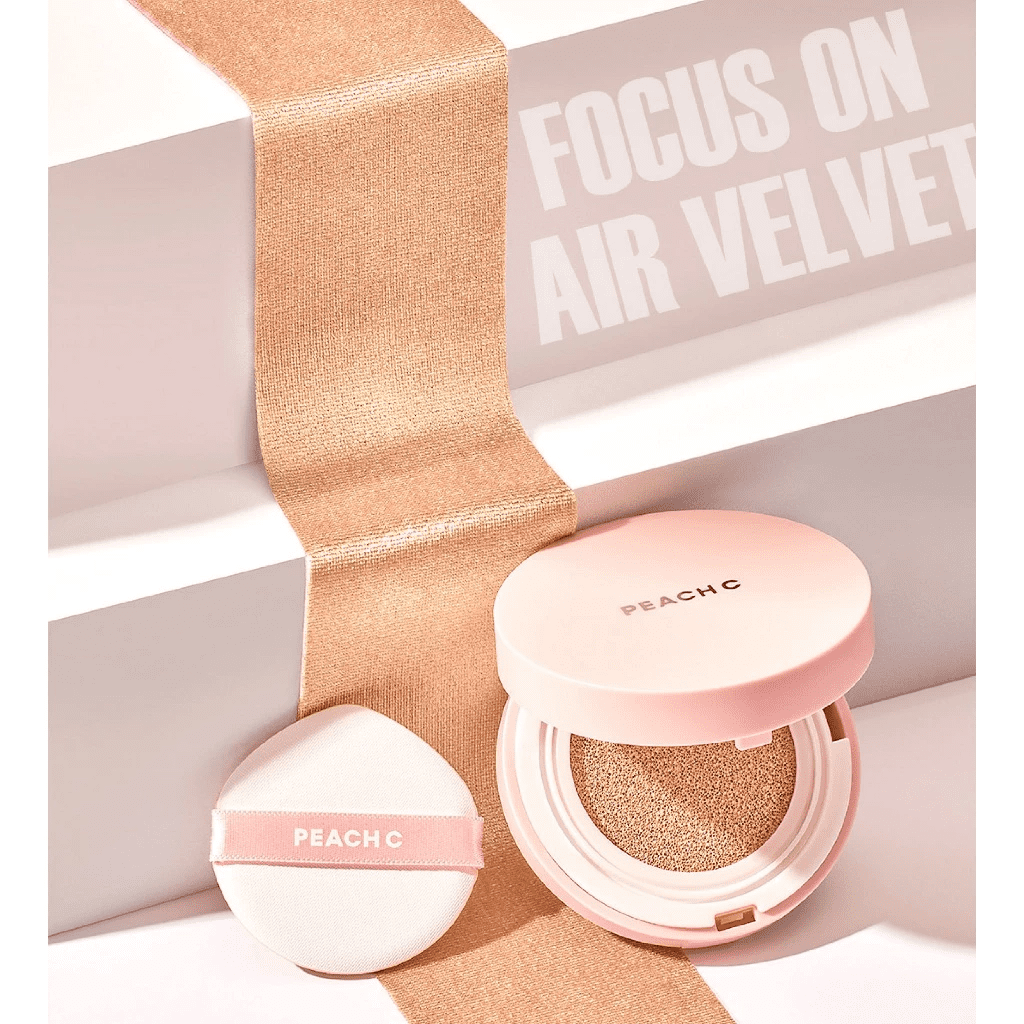 PEACH C Focus On Air Velvet Cushion 02 BEIGE Кушон для лица, оттенок 02