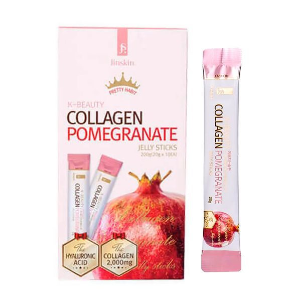 БДЖ Желе коллагеновое с гранатом Jinskin Collagen Pomegranate Jelly sticks (20g x 10шт)