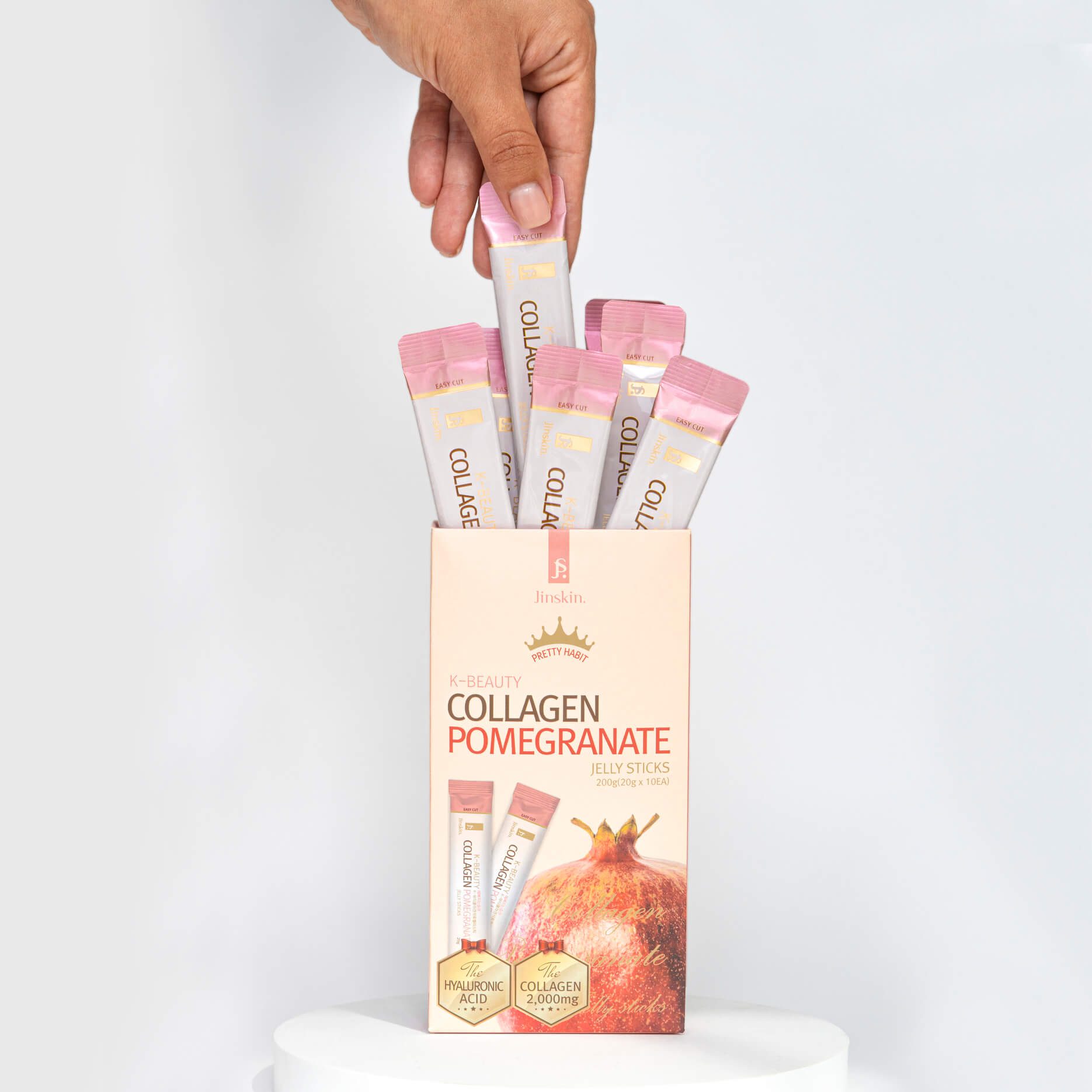 БДЖ Желе коллагеновое с гранатом Jinskin Collagen Pomegranate Jelly sticks (20g x 10шт)