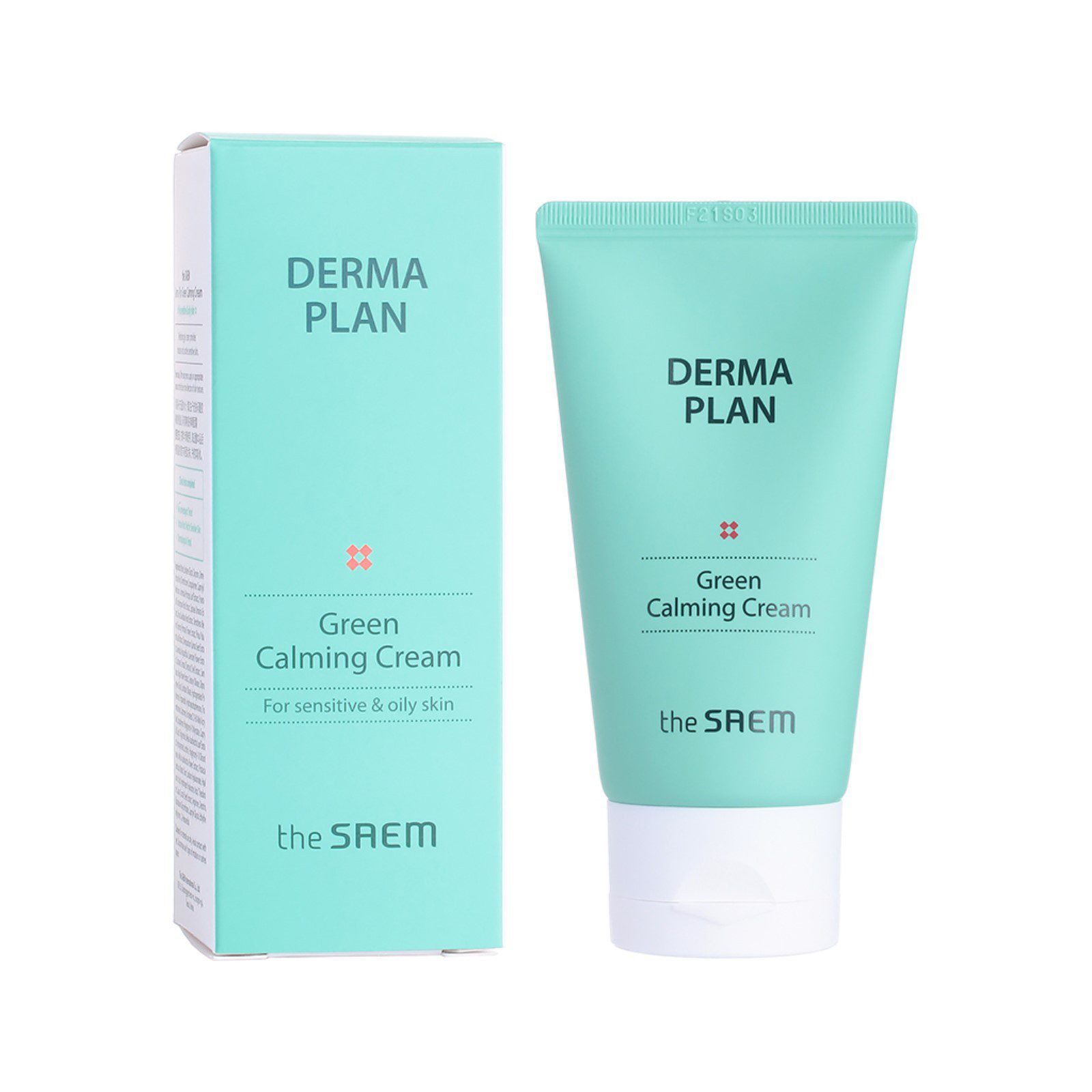 THE SAEM Крем для лица успокаивающий Derma Plan Green Calming Cream 70мл