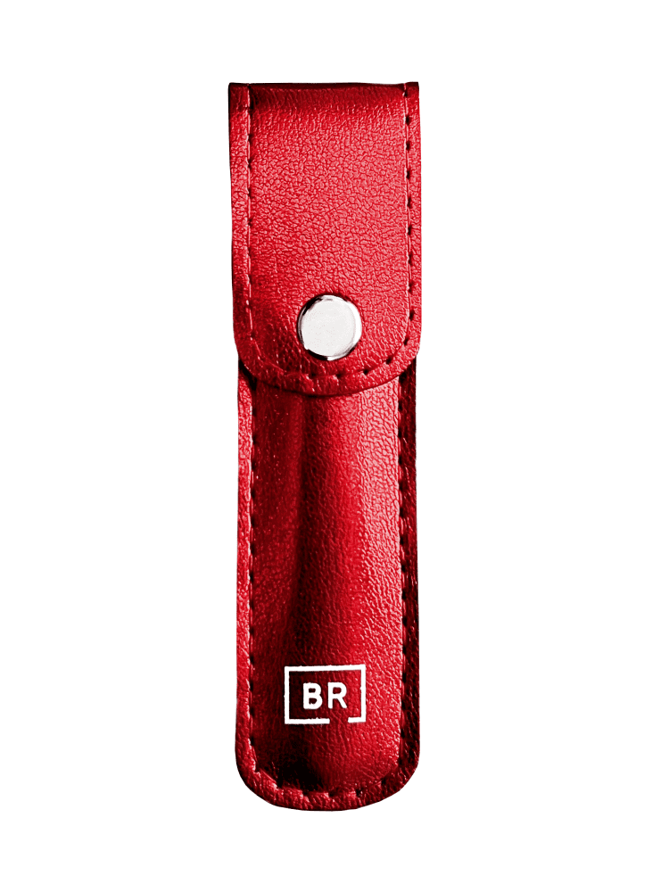 BEAUTY RELIGION Пинцет для бровей Красный в чехле Bevel-edged Tweezers In Carrying Case Red