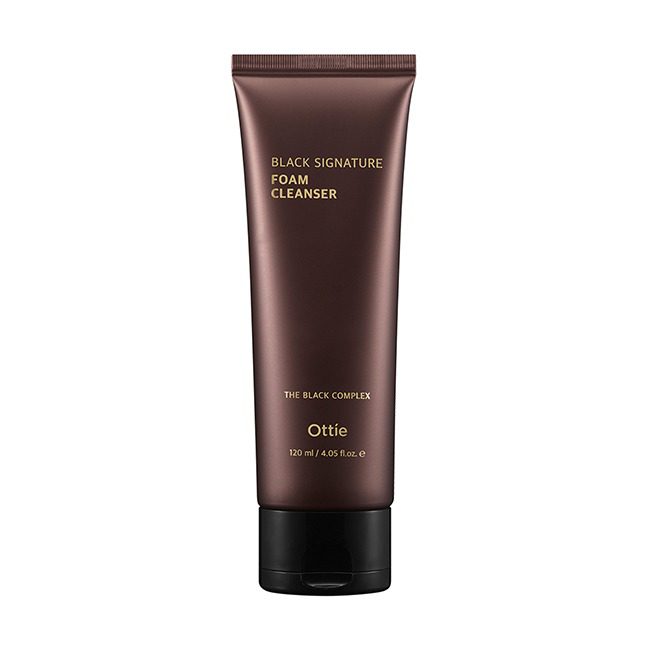 OTTIE Black Signature Foam Cleanser Пенка с муцином улитки и экстрактом черного чая (120 мл)