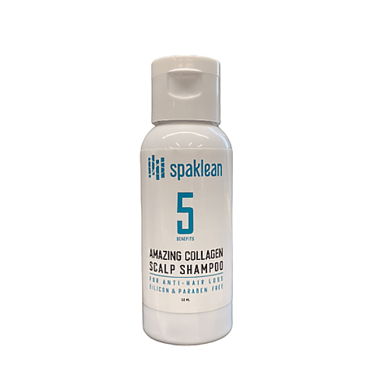 Spaklean Бутылочка для шампуня 50мл — Amazing collagen scalp shampoo, 1шт