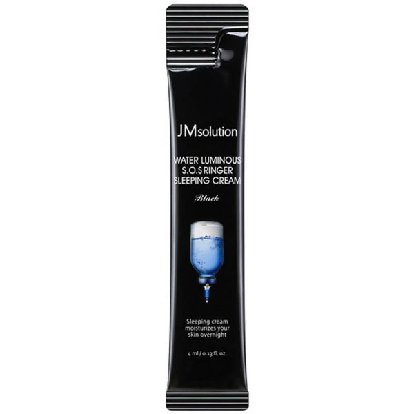 JM Solution Water Luminous S.O.S Ringer Sleeping Cream Black Ультраувлажняющий ночной крем, 1шт*4мл