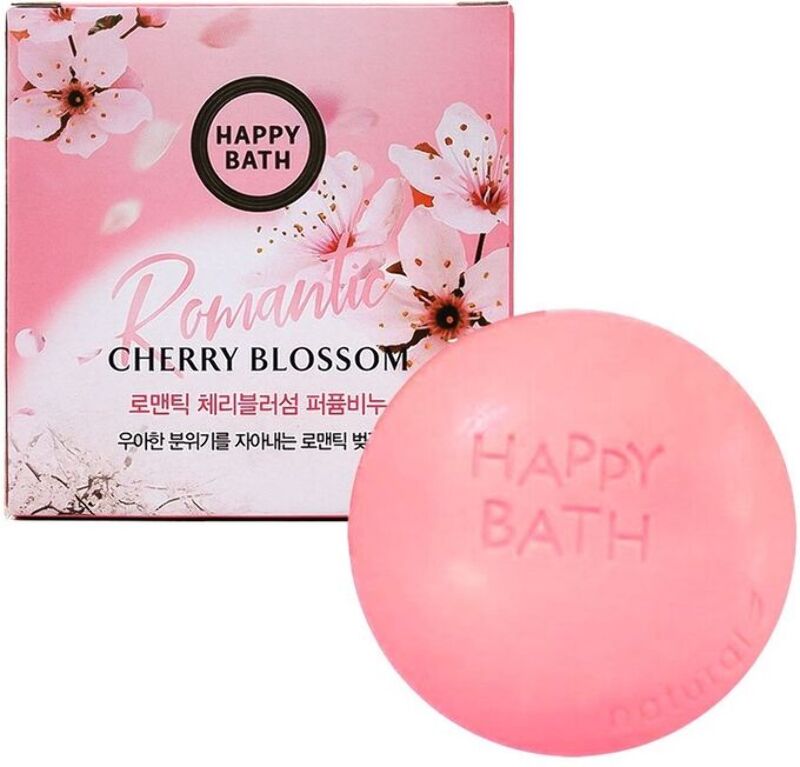 Happy bath cherry perfume soap Парфюмированное мыло с цветочным ароматом вишни,90гр (8